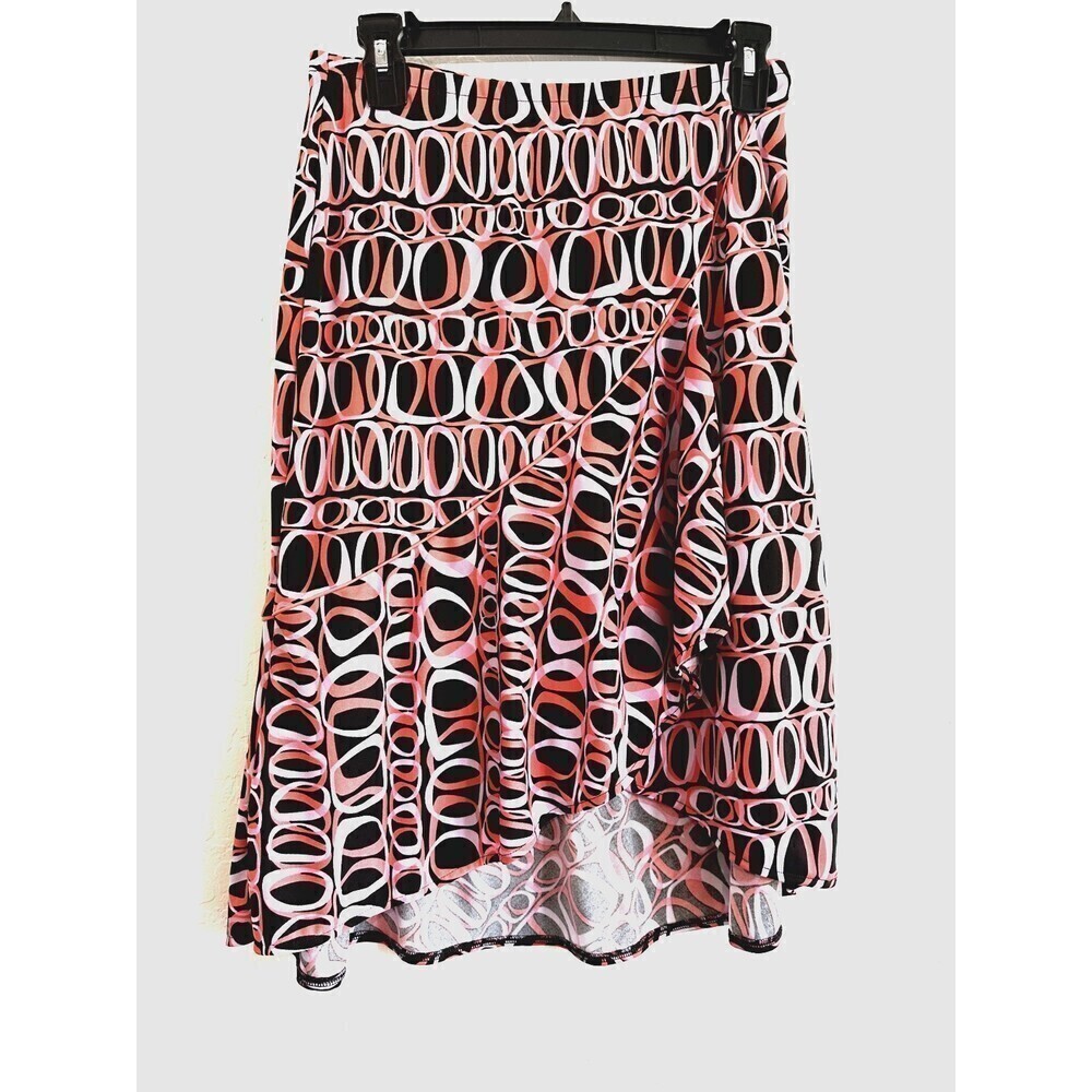 New York & Company Pink Knee Length‎ Skirt Woman's Size S Disco Neon Retro party